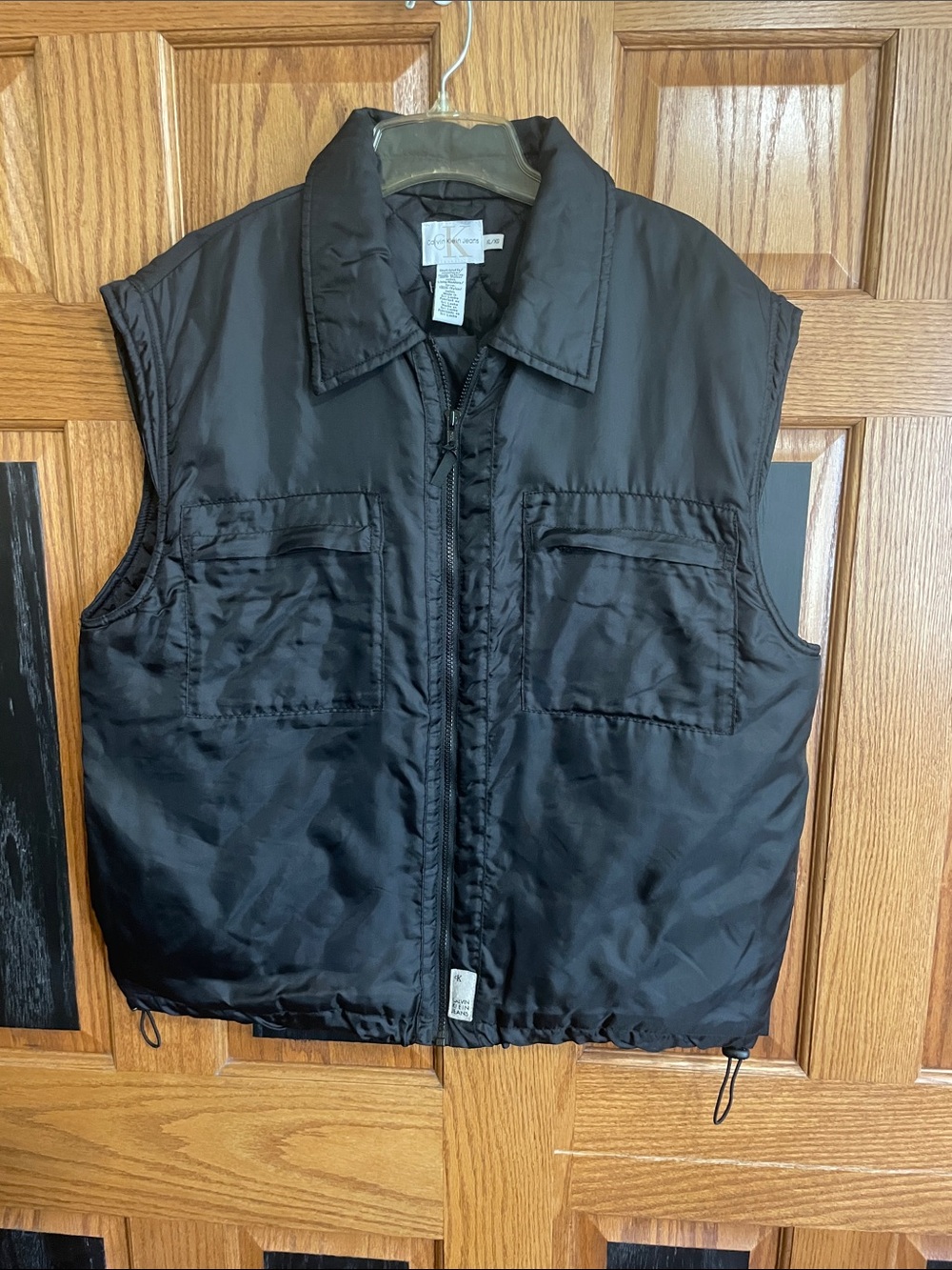 Calvin Klein Jeans Black Quilted Puffer Vest in XL